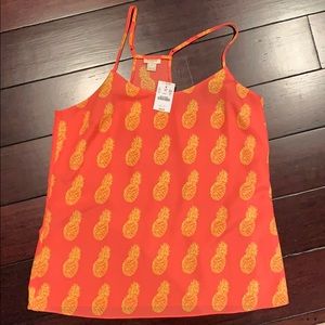Jcrew pink pineapple tank